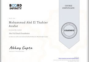 .Net Full Stack Foundation - Coursera